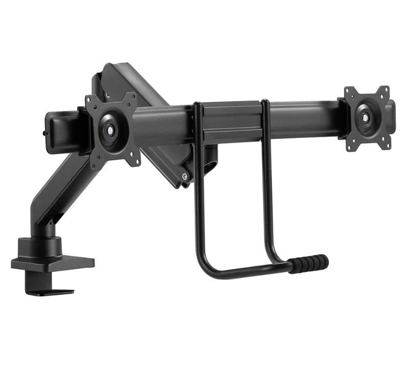 Stand Neomounts by NewStar Screen 2 screens (topfix clamp & grommet) for 2 Monitor Screens, Black