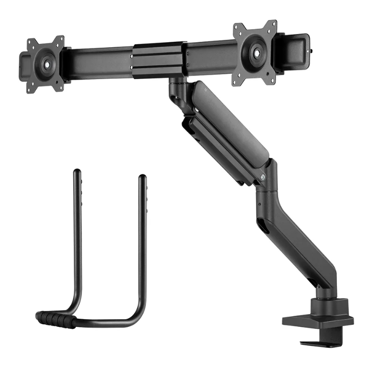 Stand Neomounts by NewStar Screen 2 screens (topfix clamp & grommet) for 2 Monitor Screens, Black