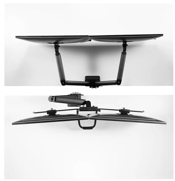 Stand Neomounts by NewStar Screen 2 screens (topfix clamp & grommet) for 2 Monitor Screens, Black