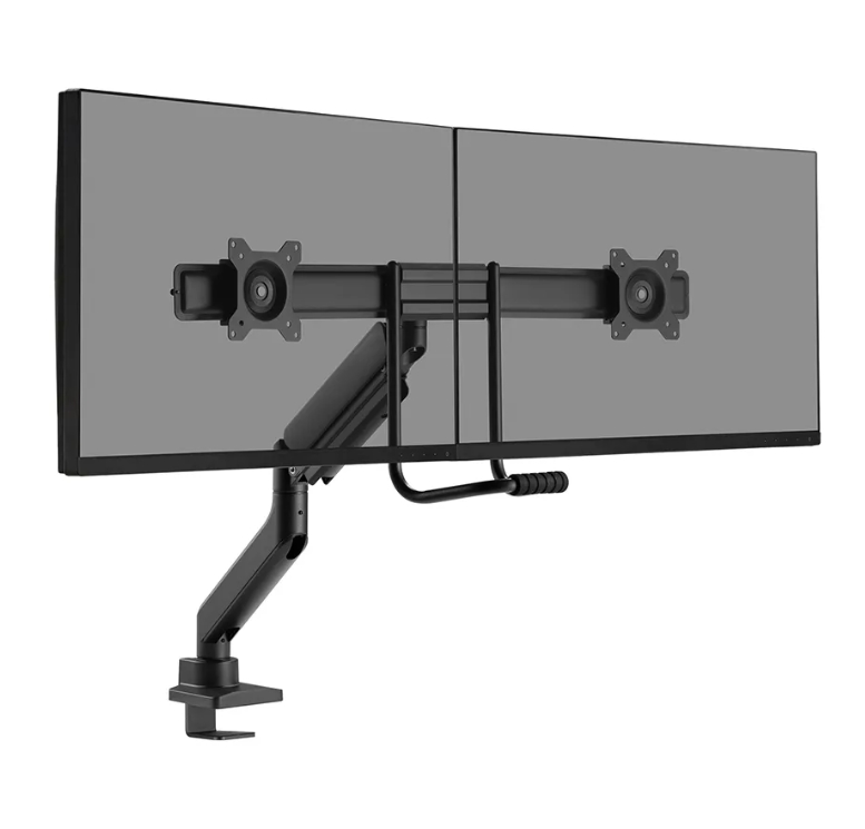 Stand Neomounts by NewStar Screen 2 screens (topfix clamp & grommet) for 2 Monitor Screens, Black
