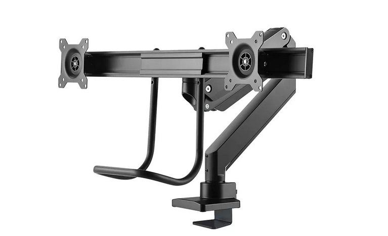 Neomounts monitor arm 10-32 gas spring Topfix 180° stop