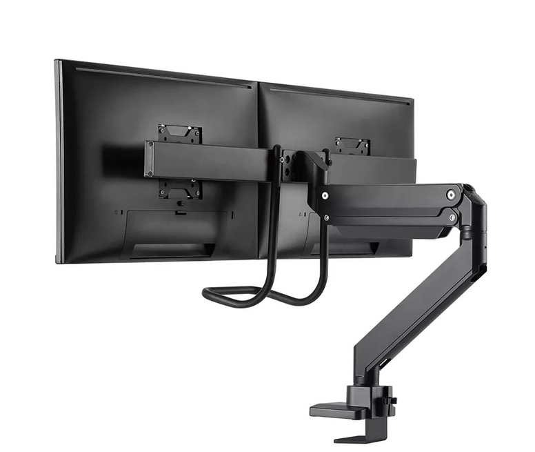 Neomounts monitor arm 10-32 gas spring Topfix 180° stop