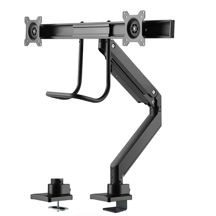 Neomounts monitor arm 10-32 gas spring Topfix 180° stop