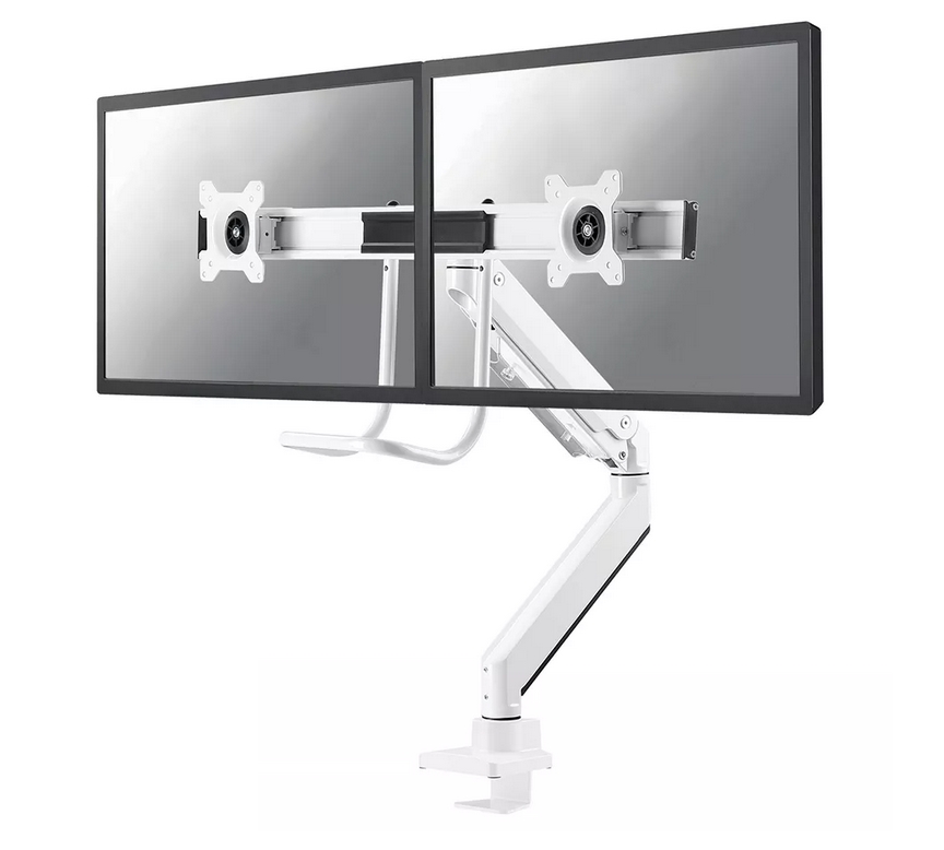 Neomounts monitor arm 10-32 gas spring Topfix 180° stop