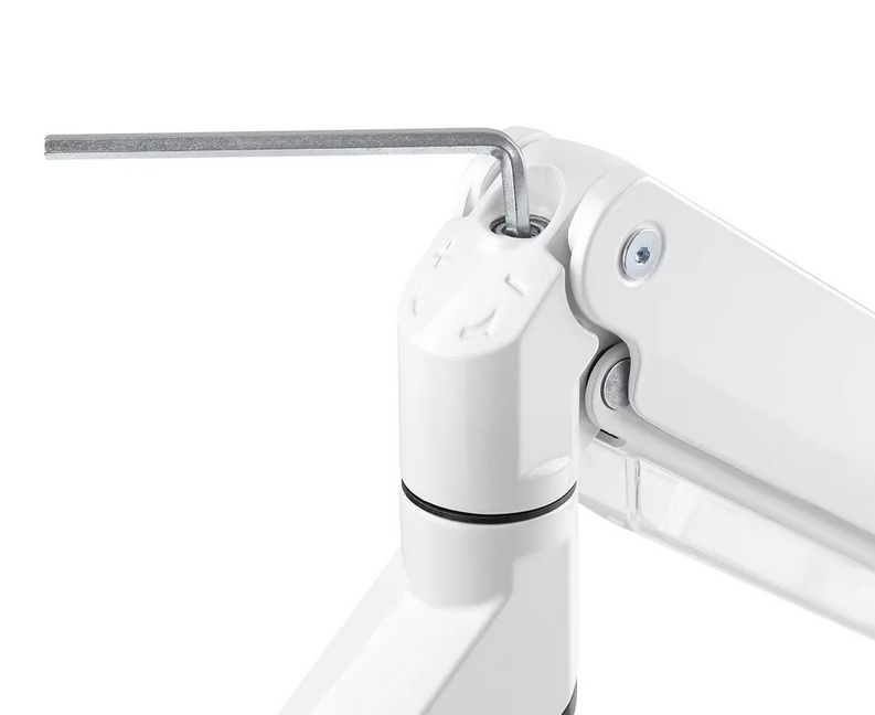 Neomounts monitor arm 10-32 gas spring Topfix 180° stop