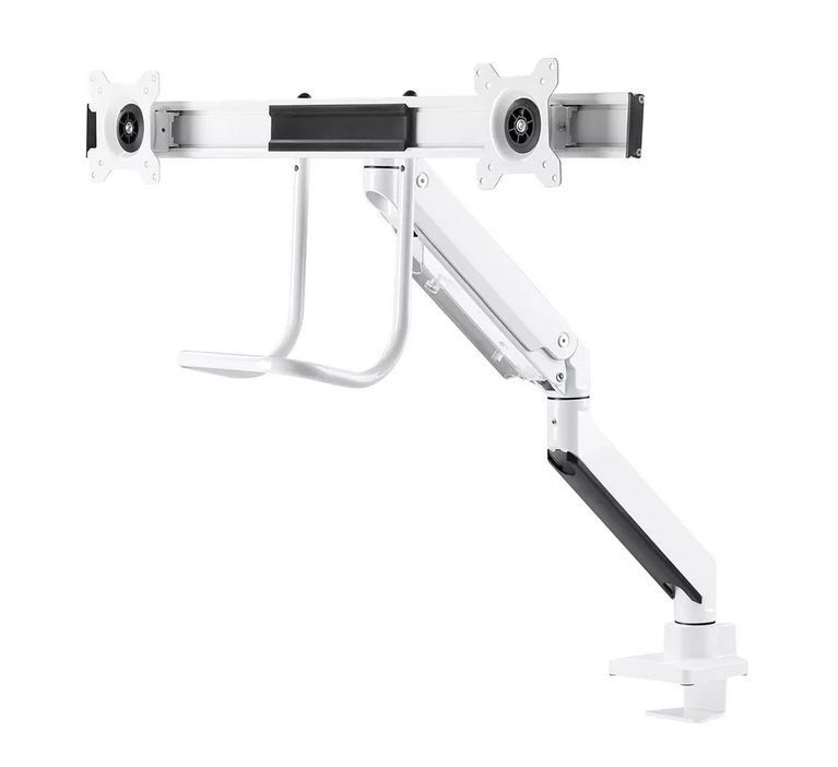 Neomounts monitor arm 10-32 gas spring Topfix 180° stop
