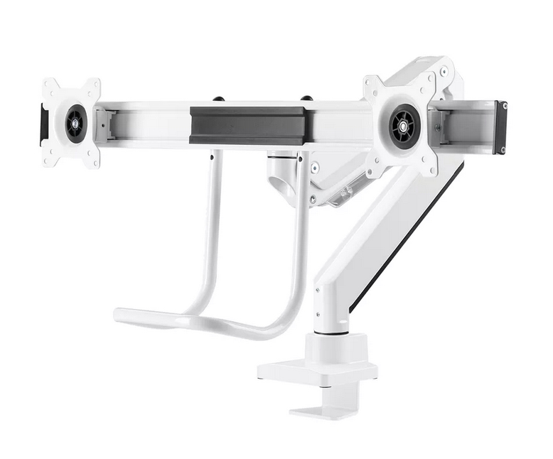 Neomounts monitor arm 10-32 gas spring Topfix 180° stop