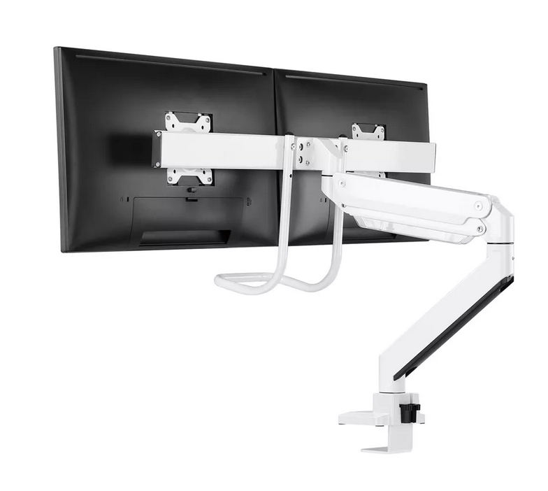 Neomounts monitor arm 10-32 gas spring Topfix 180° stop