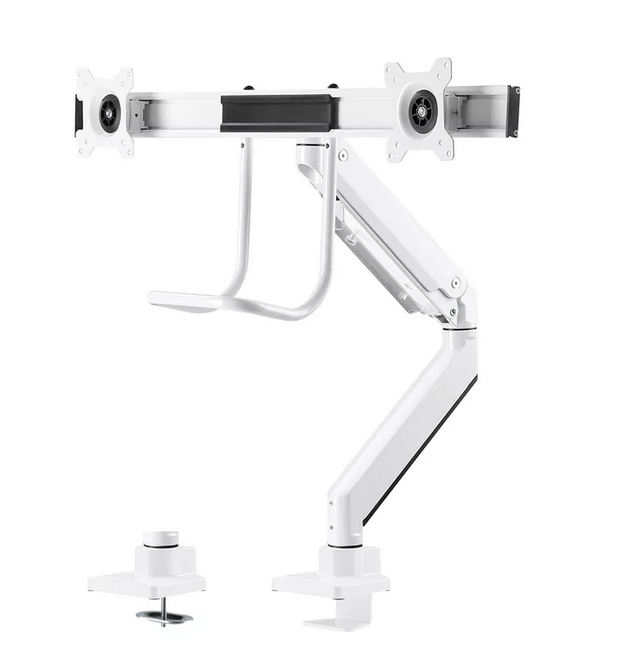 Neomounts monitor arm 10-32 gas spring Topfix 180° stop