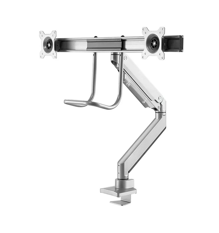 Neomounts monitor arm 10-32 gas spring Topfix 180° stop
