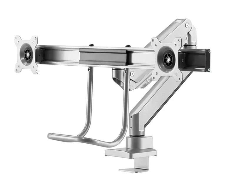 Neomounts monitor arm 10-32 gas spring Topfix 180° stop