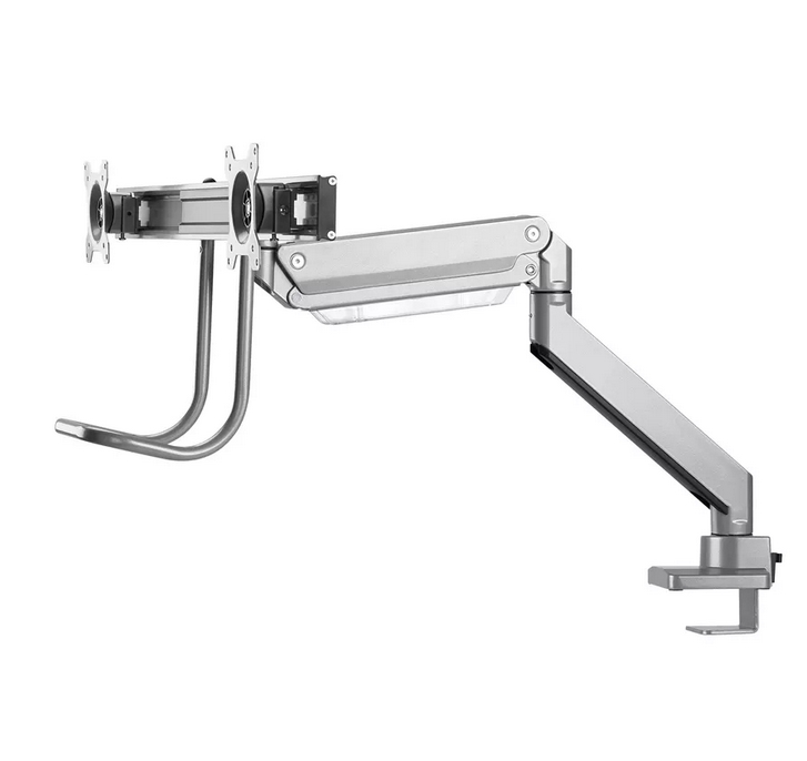Neomounts monitor arm 10-32 gas spring Topfix 180° stop