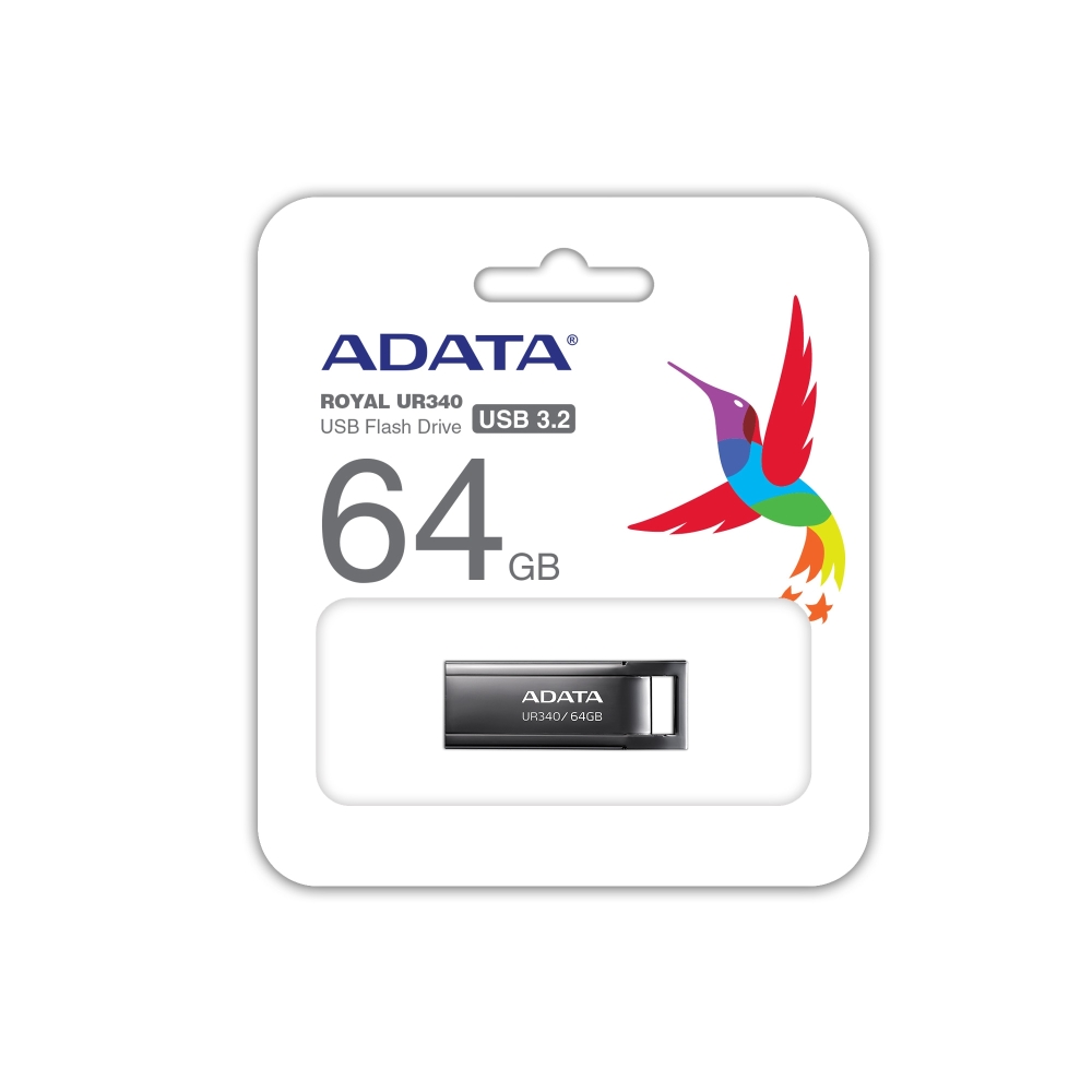 USB памет Adata 64GB UR340 USB 3.2 Gen1e Black