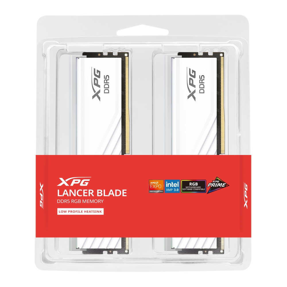 Вътрешна памет Adata XPG LANCER Blade RGB 16GB (2x8GB) DDR5 6000MHz, 1.35V, White