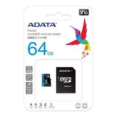Memory card Adata 64GB MicroSDXC UHS-I CLASS10 A1 (1 adapter)