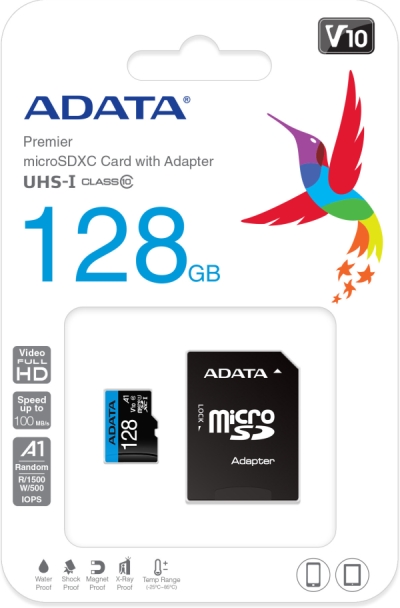 Memory card Adata 128GB MicroSDXC UHS-I CLASS10 A1 (1 adapter)