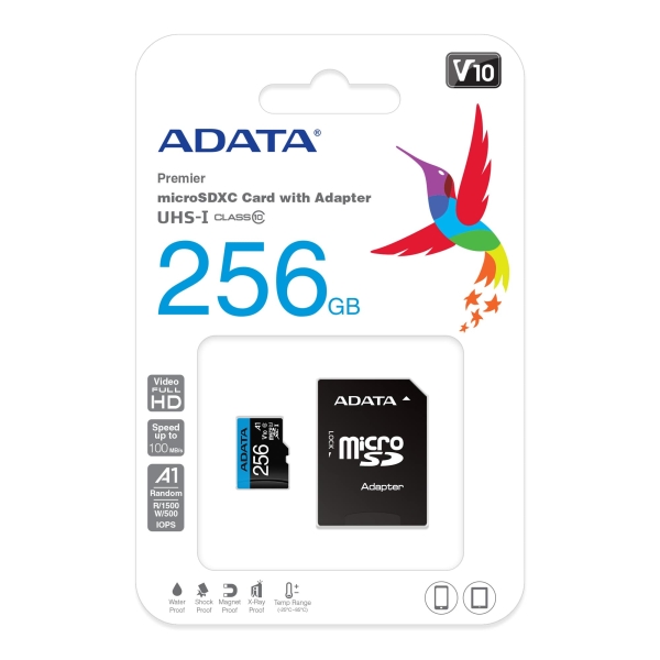 Memory card Adata 256GB MicroSDXC UHS-I CLASS10 A1 (1 adapter)