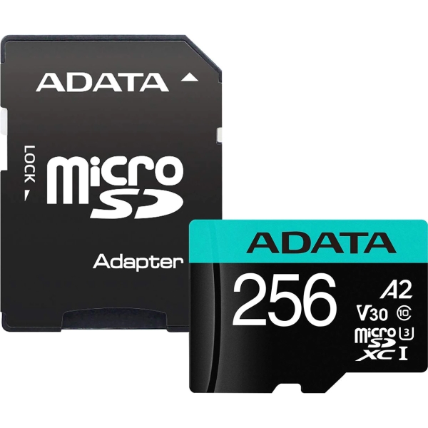 Memory card Adata 256GB MicroSDXC UHS-I U3 V30S A2 (1 adapter)