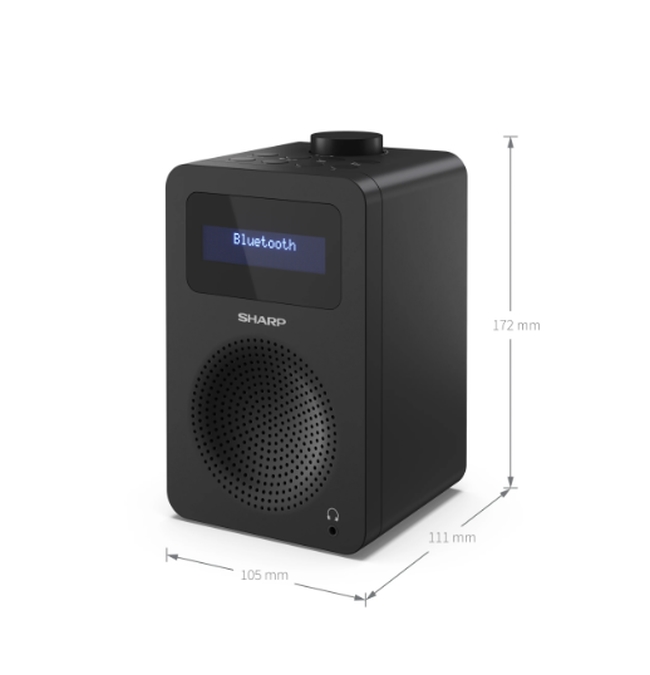 Колонки Sharp DR-430(BK) Digital Radio Bluetooth DAB+ LCD аларма черен