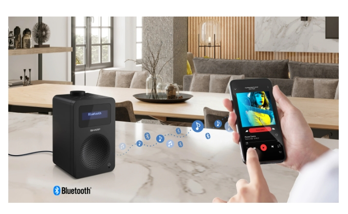 Колонки Sharp DR-430(BK) Digital Radio Bluetooth DAB+ LCD аларма черен