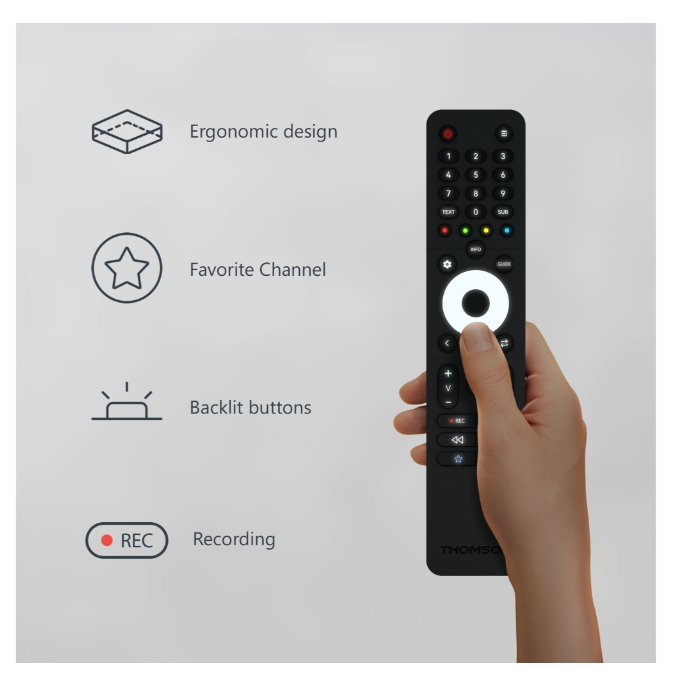 Телевизор Thomson 32 HD Easy TV 1366x768 DLED 60Hz DVB-T/T2/C/S/S2 HDMI USB S/PDIF AV IN Hotel mode регулируеми крачета черен