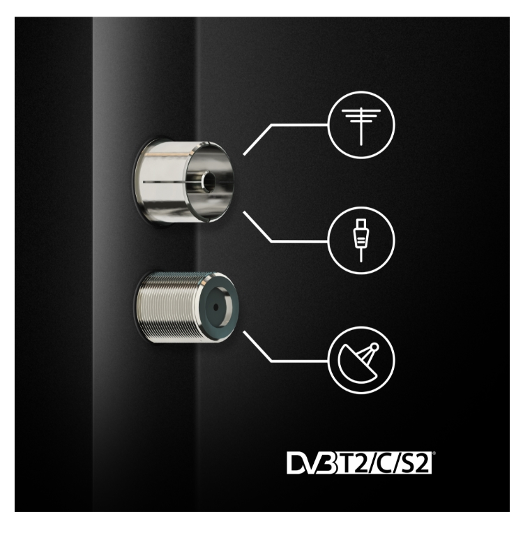 Телевизор Thomson 32 HD Easy TV 1366x768 DLED 60Hz DVB-T/T2/C/S/S2 HDMI USB S/PDIF AV IN Hotel mode регулируеми крачета черен
