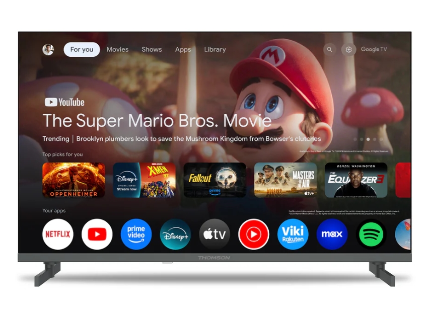 Телевизор Thomson 32 FHD Google TV QLED 60Hz HDR10 Dolby Audio 12V адаптер