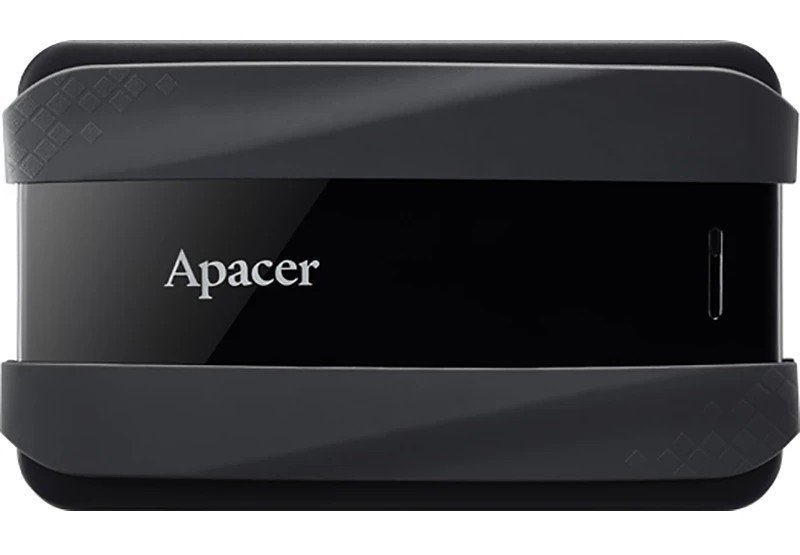 Външен HDD Apacer AC533, 4TB 2.5 SATA HDD USB 3.2 Rubber Jet black