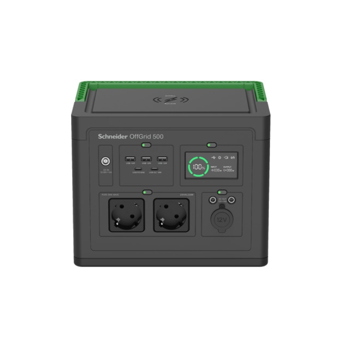 UPS Schneider OffGrid Portable Power Station 500Wh Lithium-ion Sinewave, Schuko x2