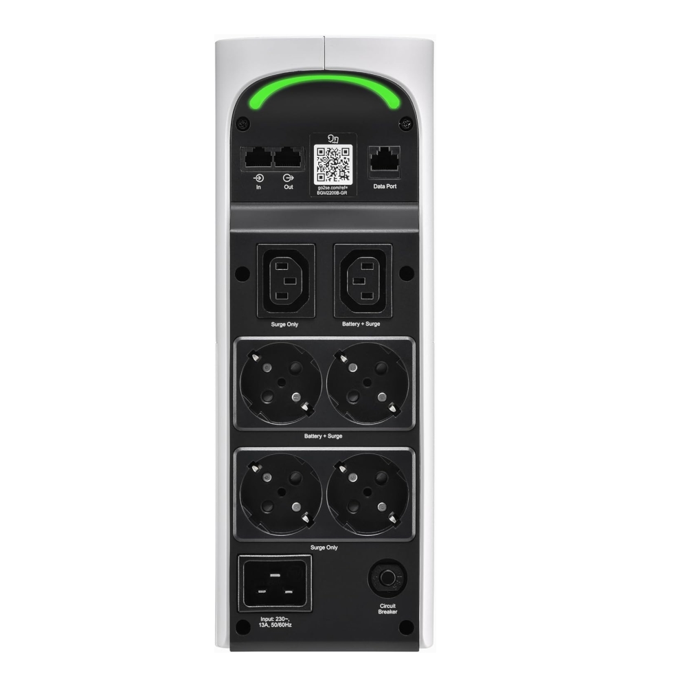 APC Back‑UPS Pro 2200VA for Gaming 230V Pure Sinewave LCD White Schuko