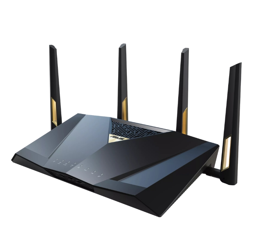 Рутер Asus RT-BE88U Gaming Wireless Dual-Band Quad-Core 2.6GHz 256MB/2GB Flash/RAM 10G SFP+ 2.5G порт AiProtection Pro черен