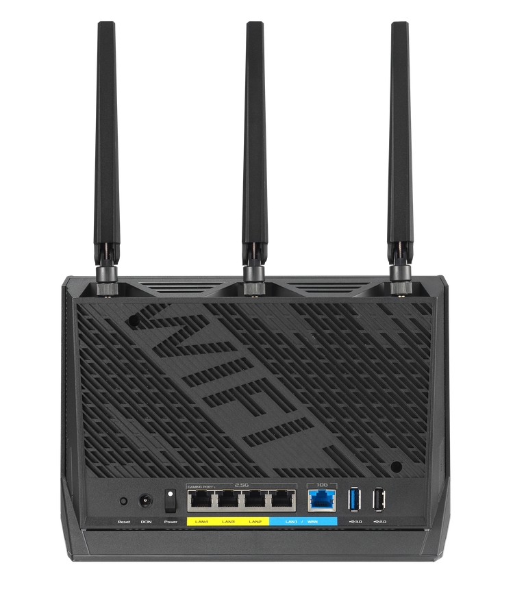 Рутер Asus RT-BE86U Gaming Wireless Dual-Band Quad-Core 2.6GHz 256MB/1GB Flash/RAM 10G 2.5G порт AiProtection Pro черен