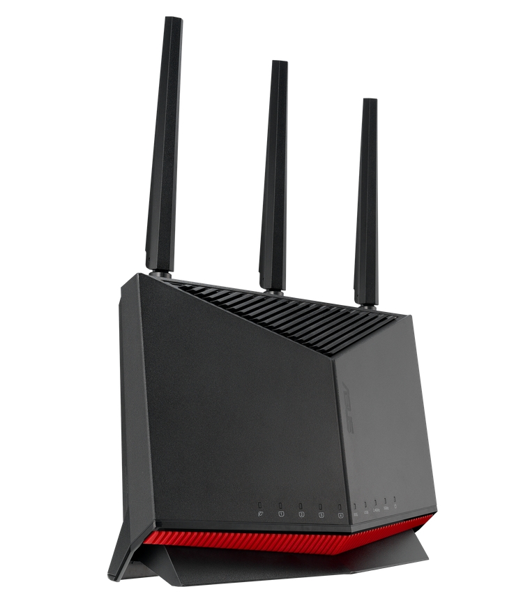 Рутер Asus RT-BE86U Gaming Wireless Dual-Band Quad-Core 2.6GHz 256MB/1GB Flash/RAM 10G 2.5G порт AiProtection Pro черен