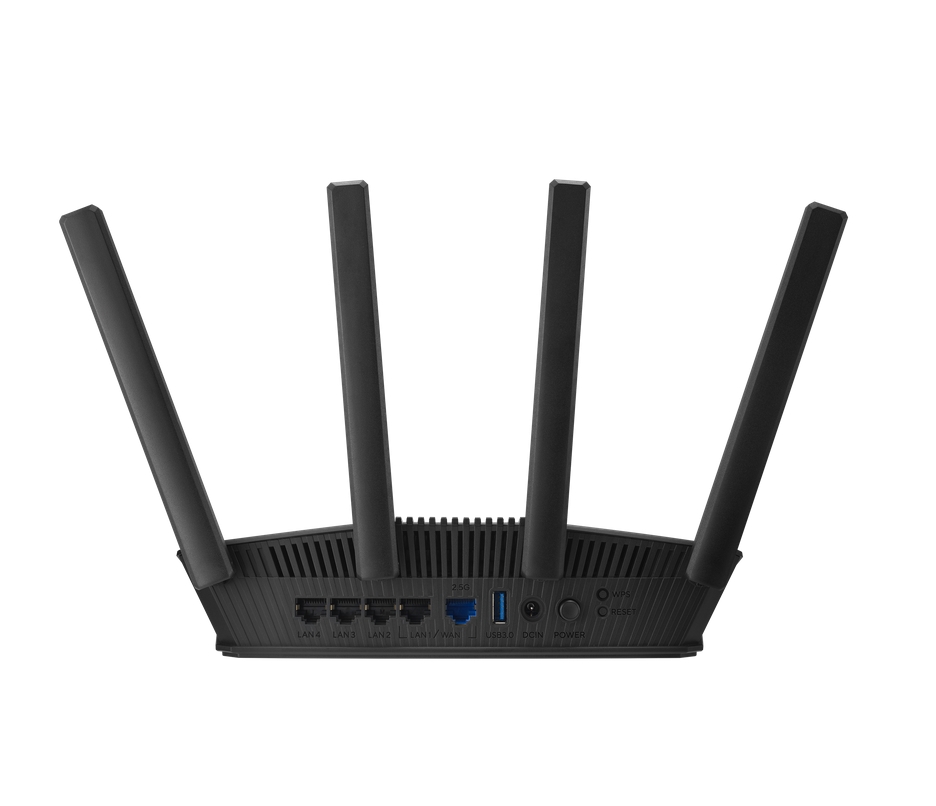 Asus RT-BE58U Wireless Router Dual-Band Quad-Core 2.0GHz 256MB/1GB Flash/RAM 2.5G Port AiProtection Pro LTE Mobile Black