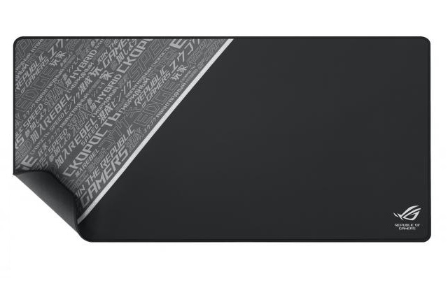 Asus ROG Sheath BLK LTD гейминг подложка, платнена повърхност, прошити ръбове, противоплъзгаща гумена основа, черна