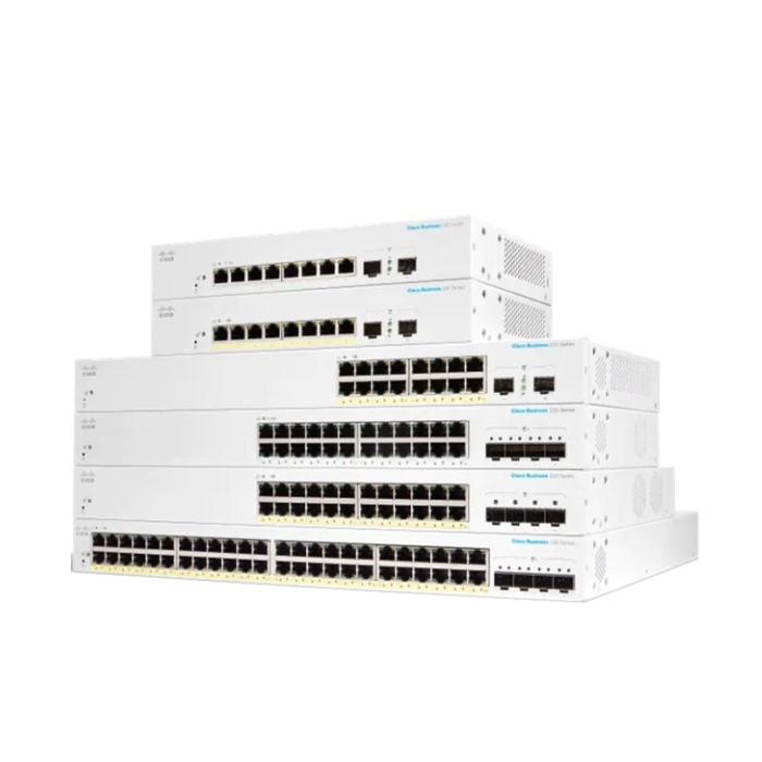 Switch cisco cbs220 smart 48-port ge full poe 4x10g sfp+