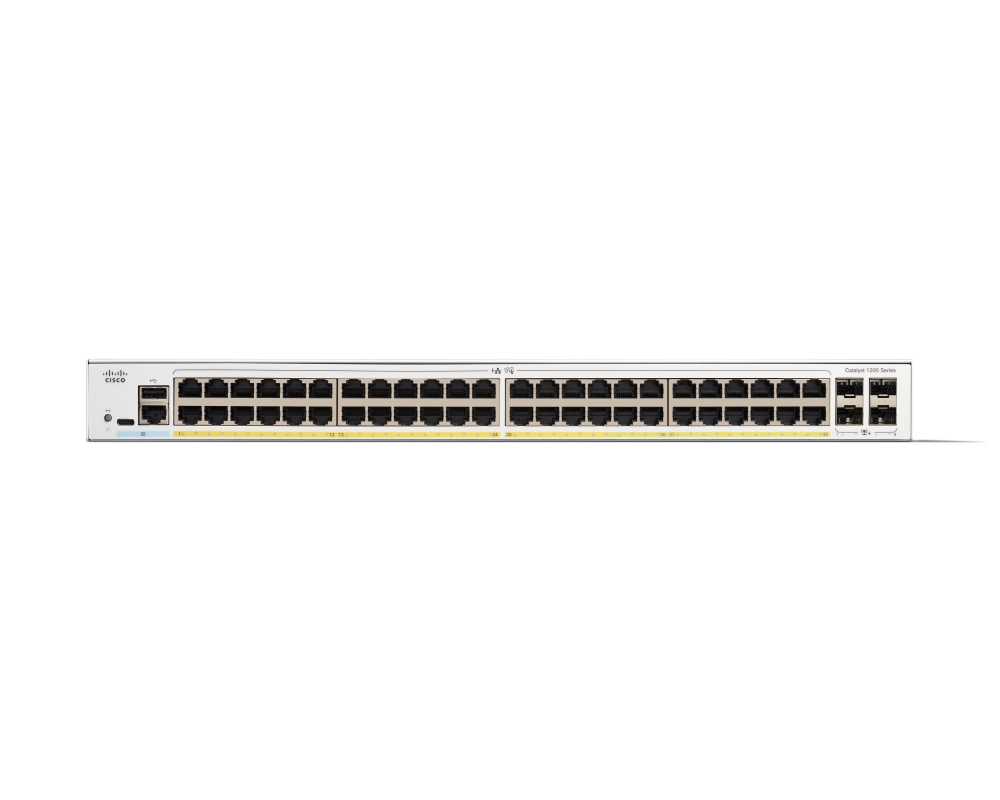 Суич Cisco Catalyst 1200 48-port GE, PoE, 4x1G SFP