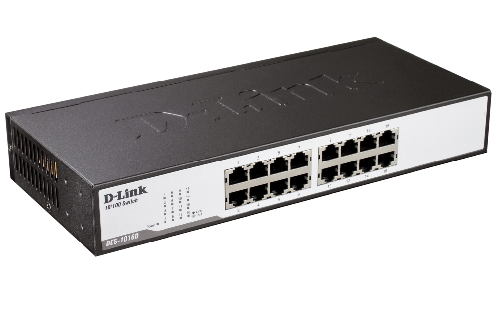 Switch d-link 16-port 10/100mbps fast ethernet unmanaged