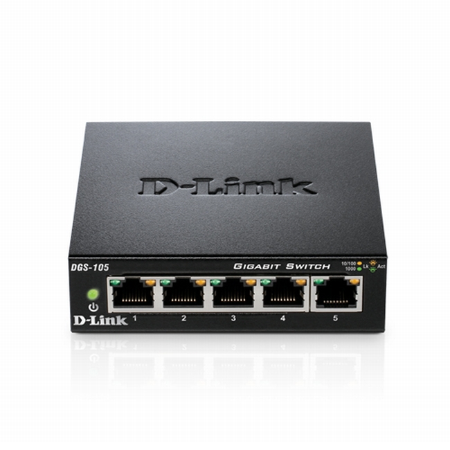Суич D-Link 5-port 10/100/1000 Gigabit Metal Housing