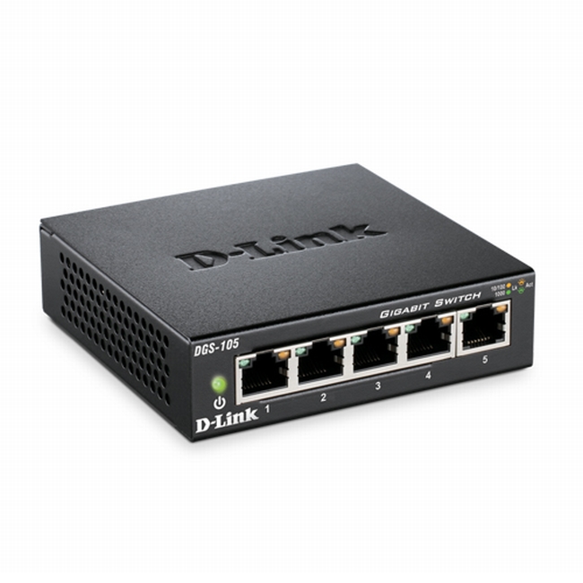 Суич D-Link 5-port 10/100/1000 Gigabit Metal Housing