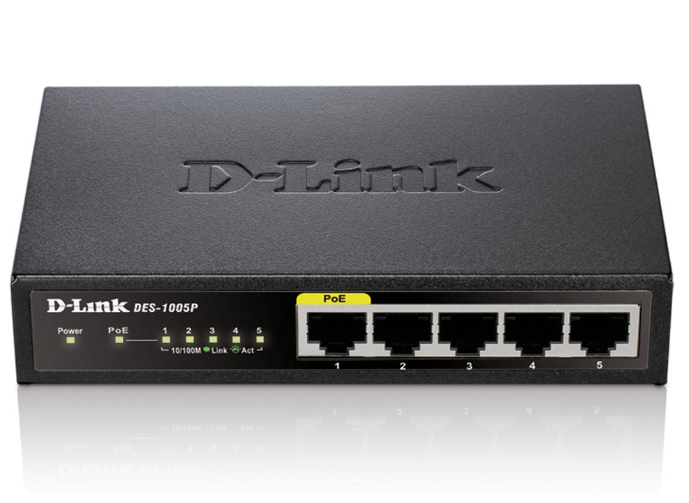 Switch d-link 5-port fast ethernet poe desktop