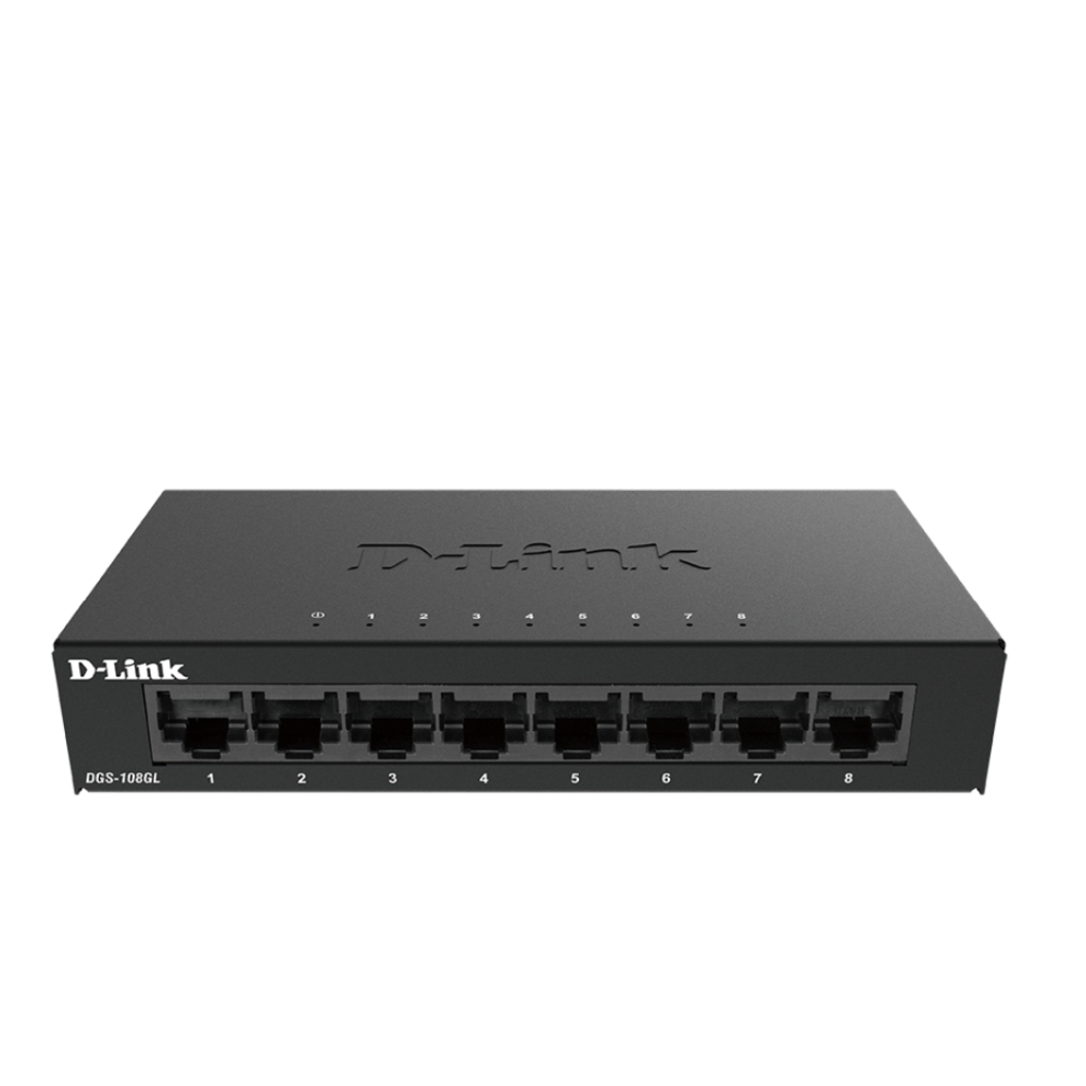 Switch d-link 8-port gigabit ethernet metal housing unmanaged
