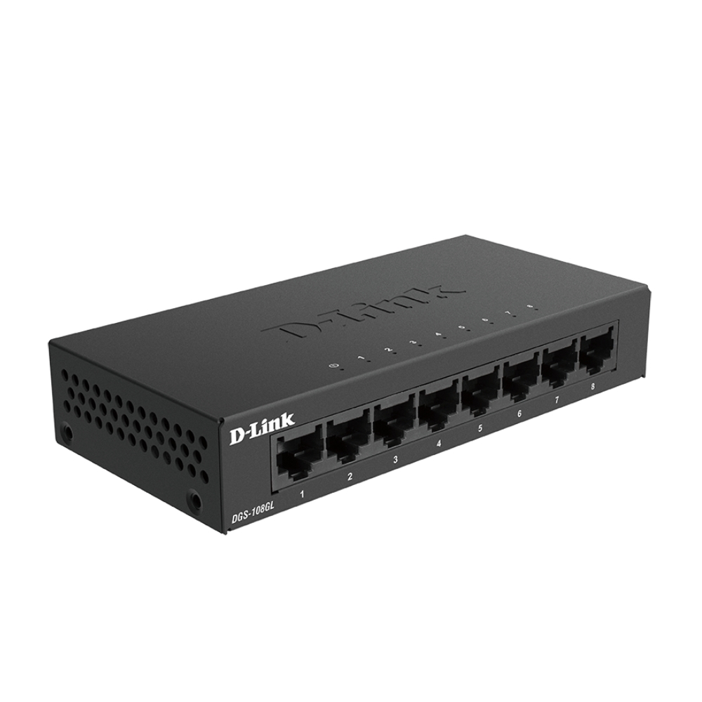 Switch d-link 8-port gigabit ethernet metal housing unmanaged