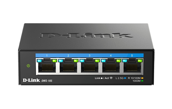 Суич D-Link 5-Port Multi-Gigabit Unmanaged Switch