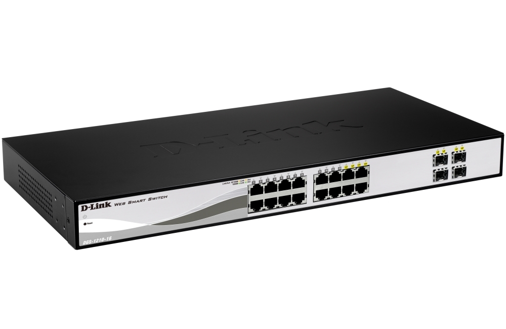 Суич D-Link 16-port 10/100/1000 Gigabit Smart + 4 SFP