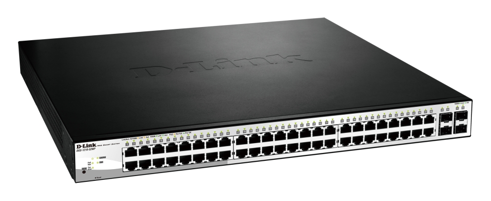 Суич D-Link 52-Port PoE Gigabit Smart 370W PoE