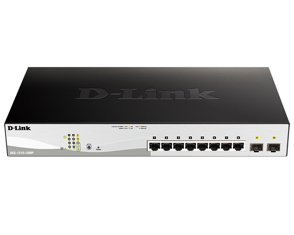 Суич D-Link 10-Port Gigabit PoE+ Smart
