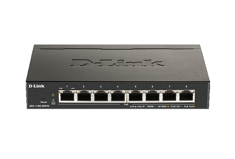 Суич D-Link 8-Port PoE Gigabit Smart Switch