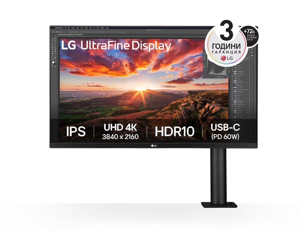 Монитор LG 32UN880K-B 31.5 UltraFine Ergo 4K 3840x2160
