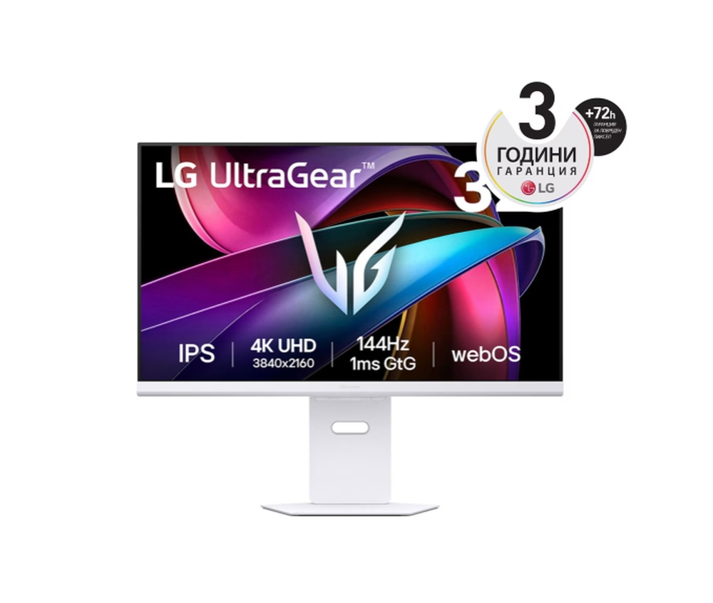Монитор LG 32G810SA-W 31.5 UltraGear IPS 4K 144Hz 1ms FreeSync G-SYNC HDR10 HDMI DP USB-C говорители регулируем